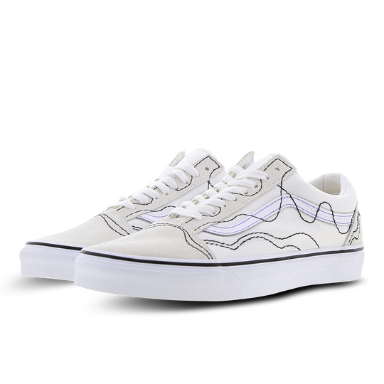 Vans Old Skool Stitch Warp True White- Black