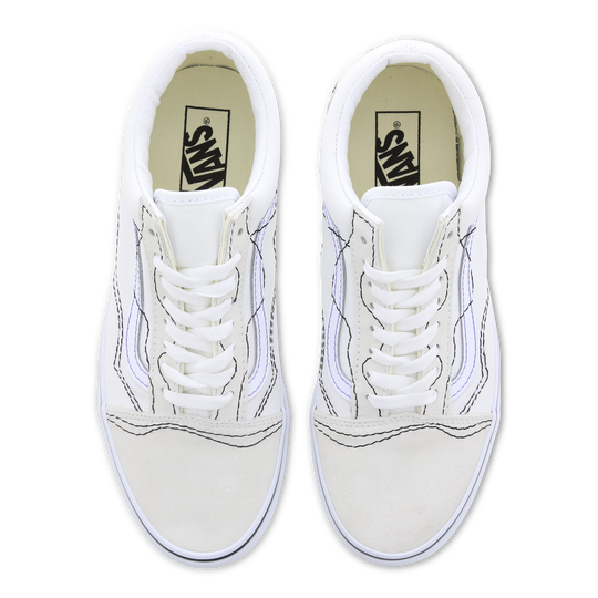 Vans Old Skool Stitch Warp True White- Black